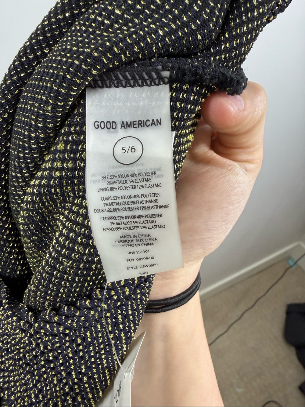 GOOD AMERICAN | BNWT Black Sculpt Always Fits One Shoulder Swimsuit Size XXL - Picture 5 of 9